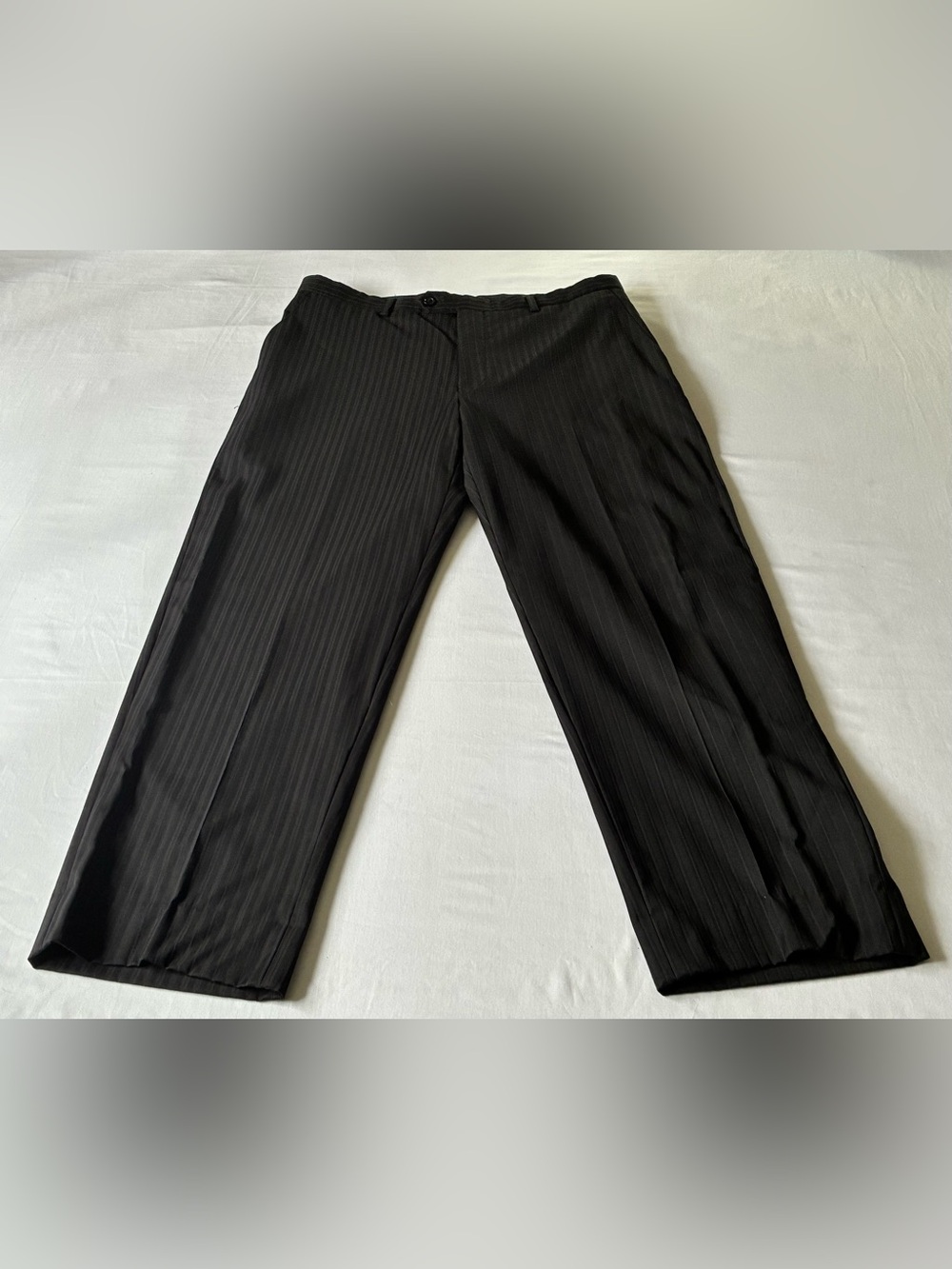 Wilke Rodriguez Men's Black Pinstripe Dress Pants - Tailored